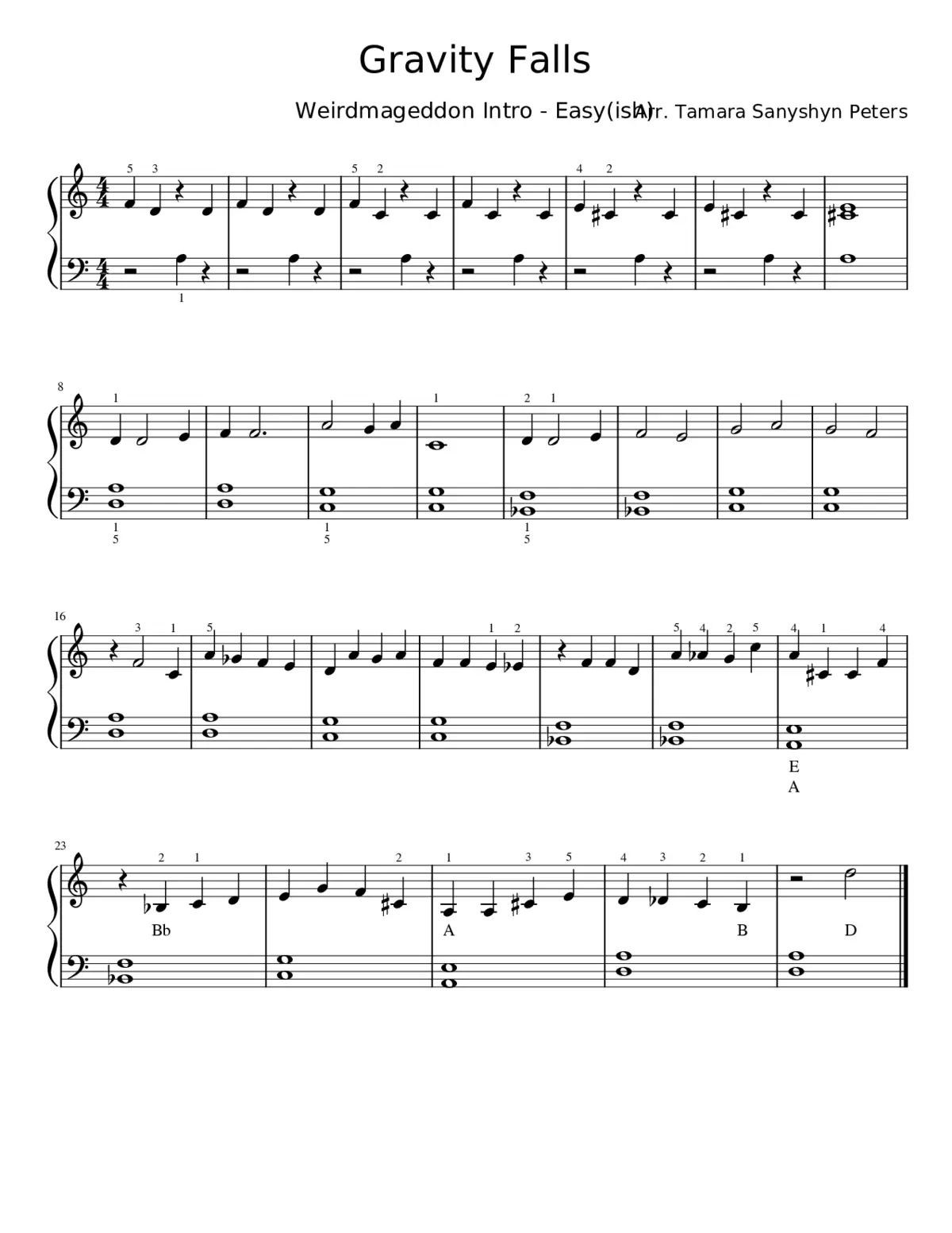 gravity falls weirdmageddon theme - Page 1