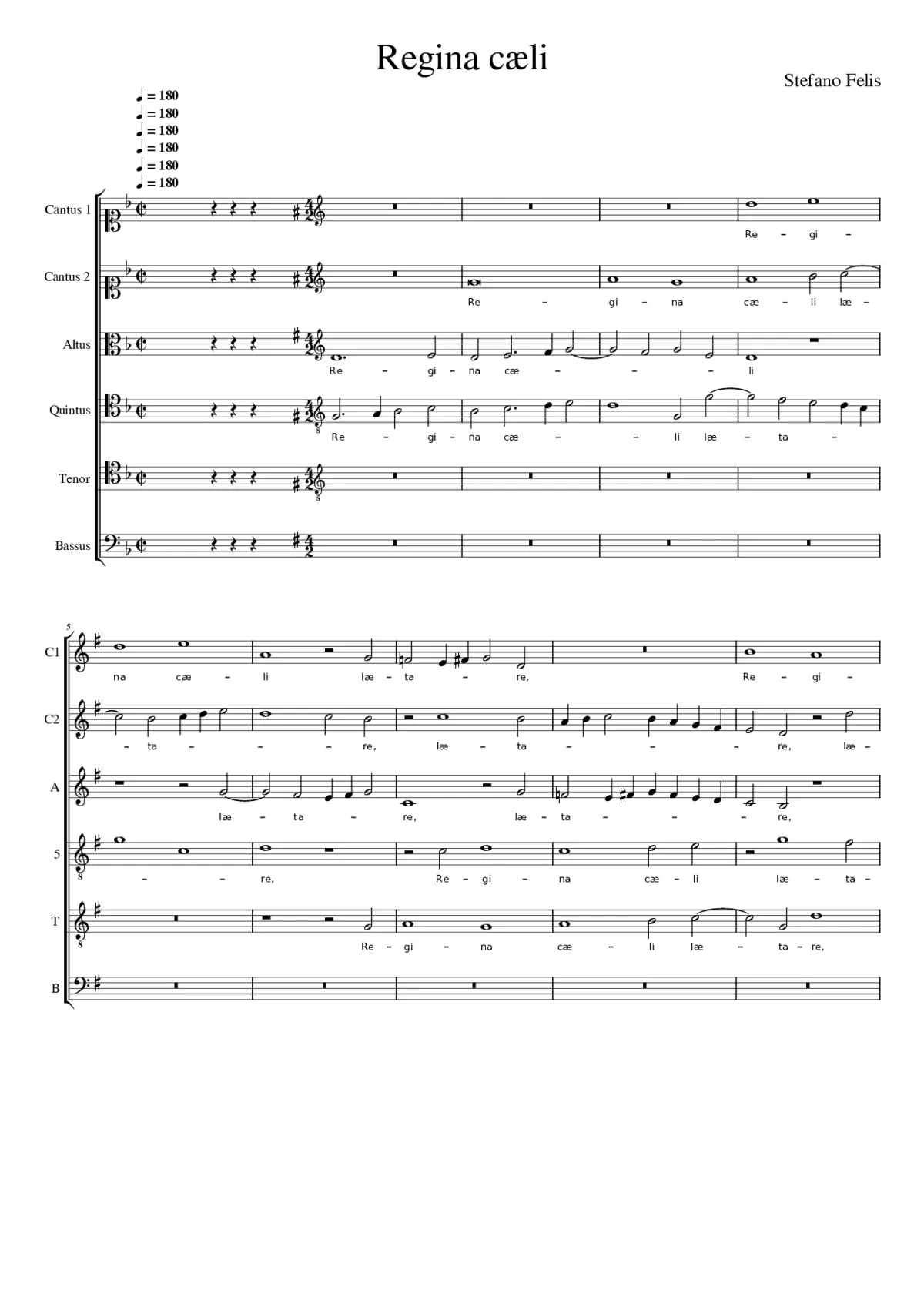 Regina cæli - Page 1