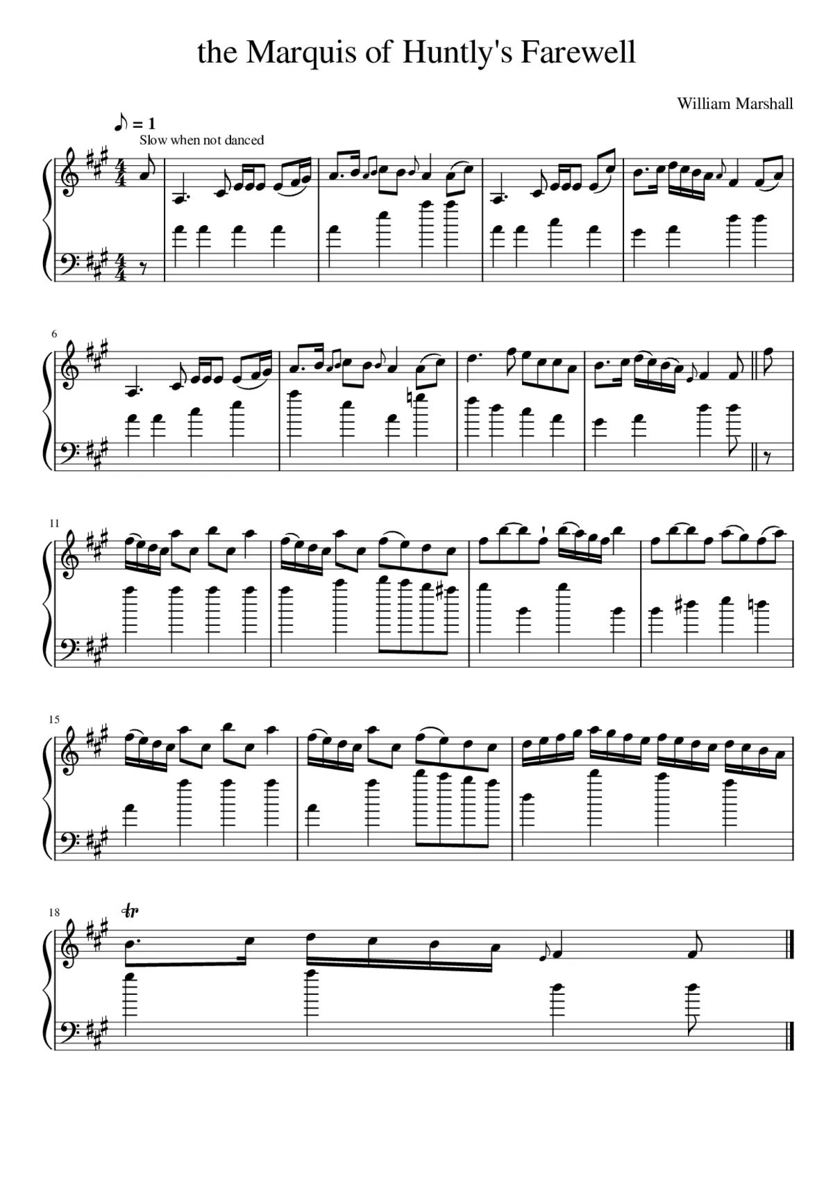 The Marquis of Huntly's Farewell - Page 1