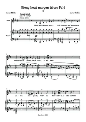 Gieng heut morgen übers Feld