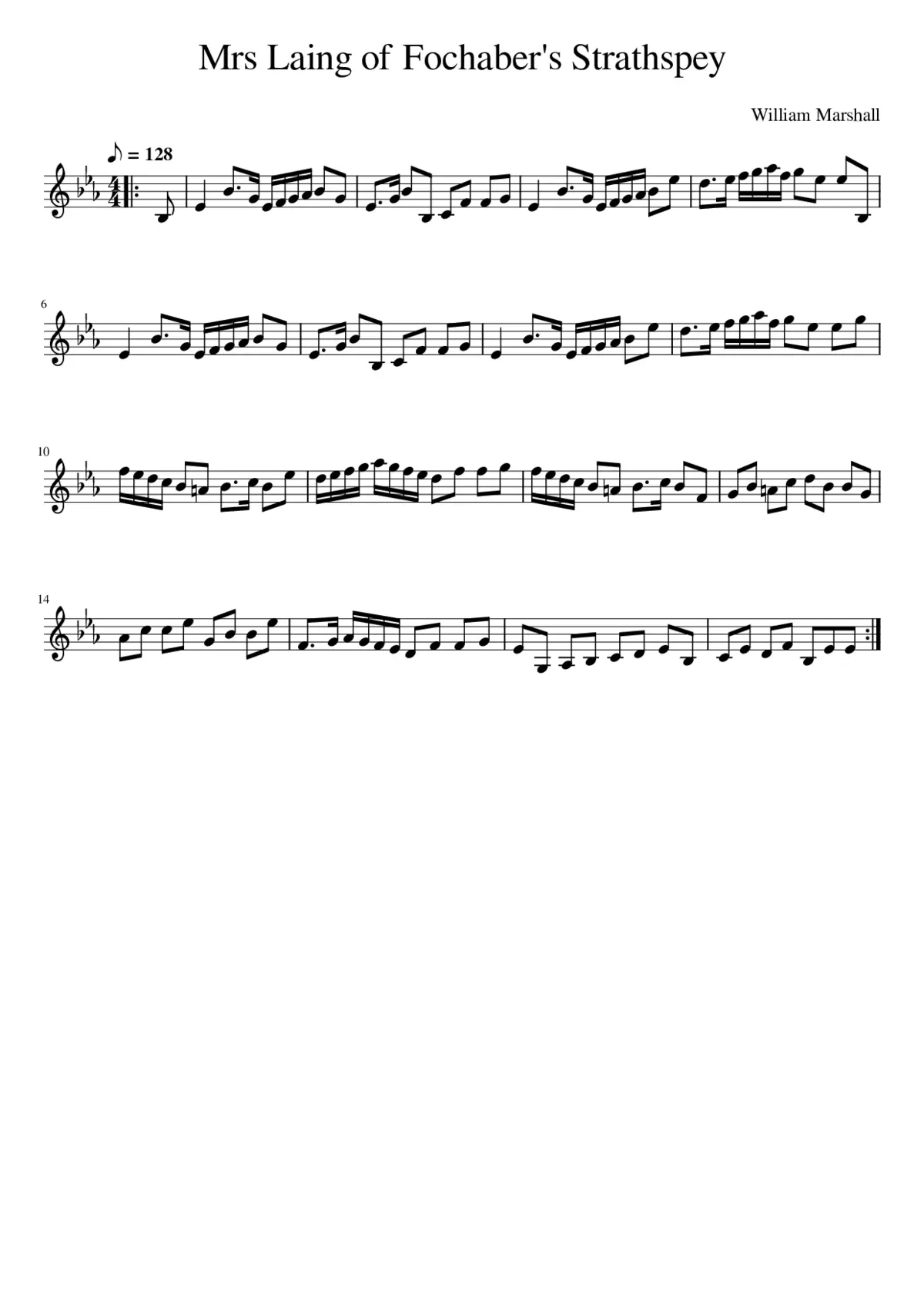 Mrs Laing of Fochaber's Strathspey - Page 1