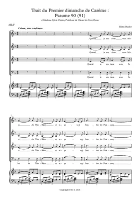 Psaume 90 (91), trait du premier dimanche de Carême