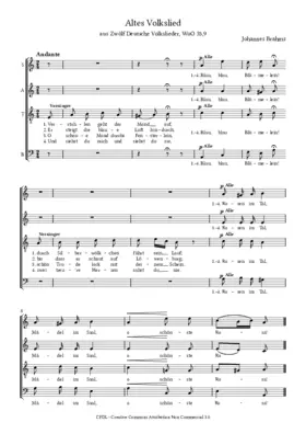Altes Volkslied, Deutsche Volklieder WoO 35,9