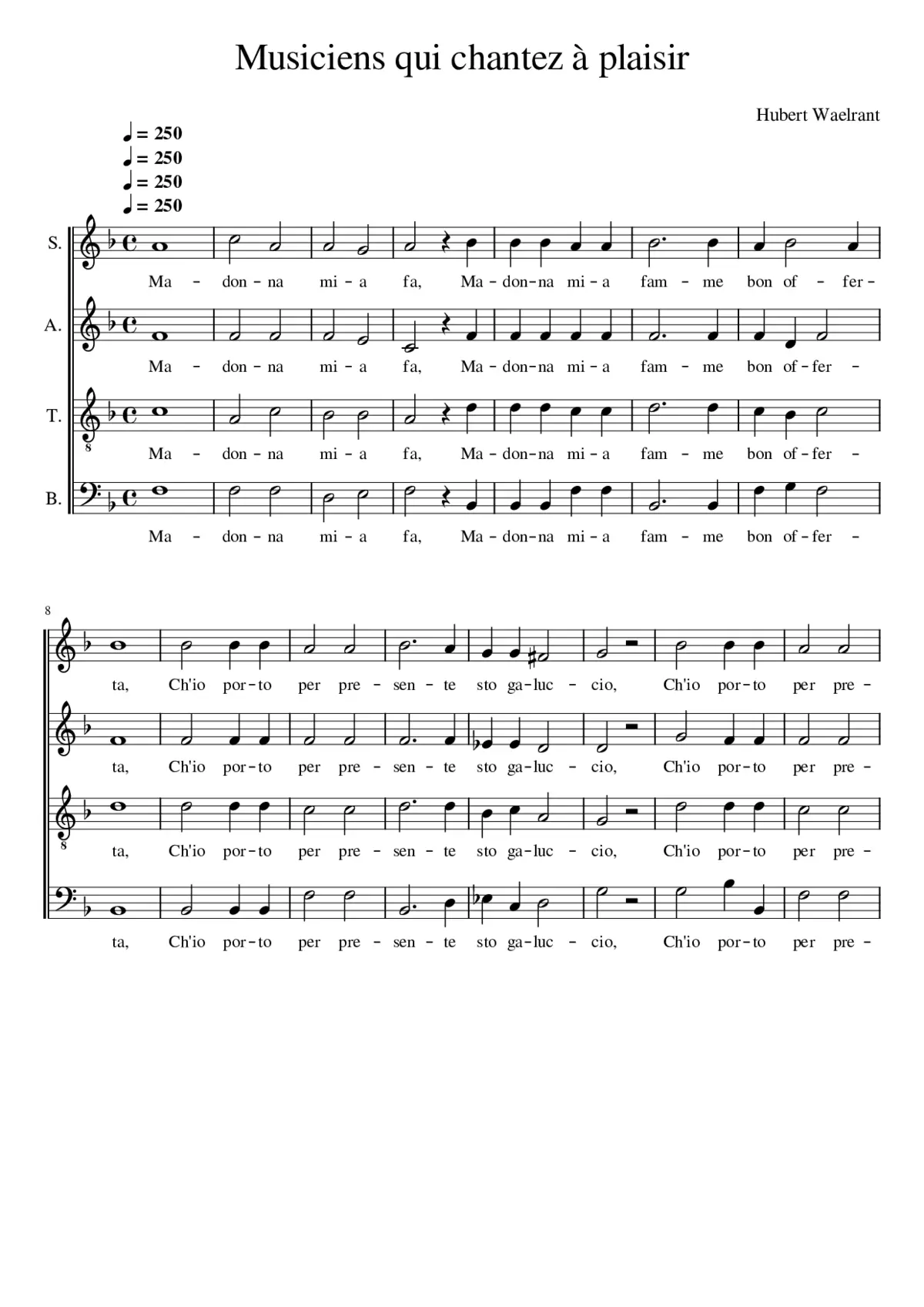 Madonna mia fa - Page 1