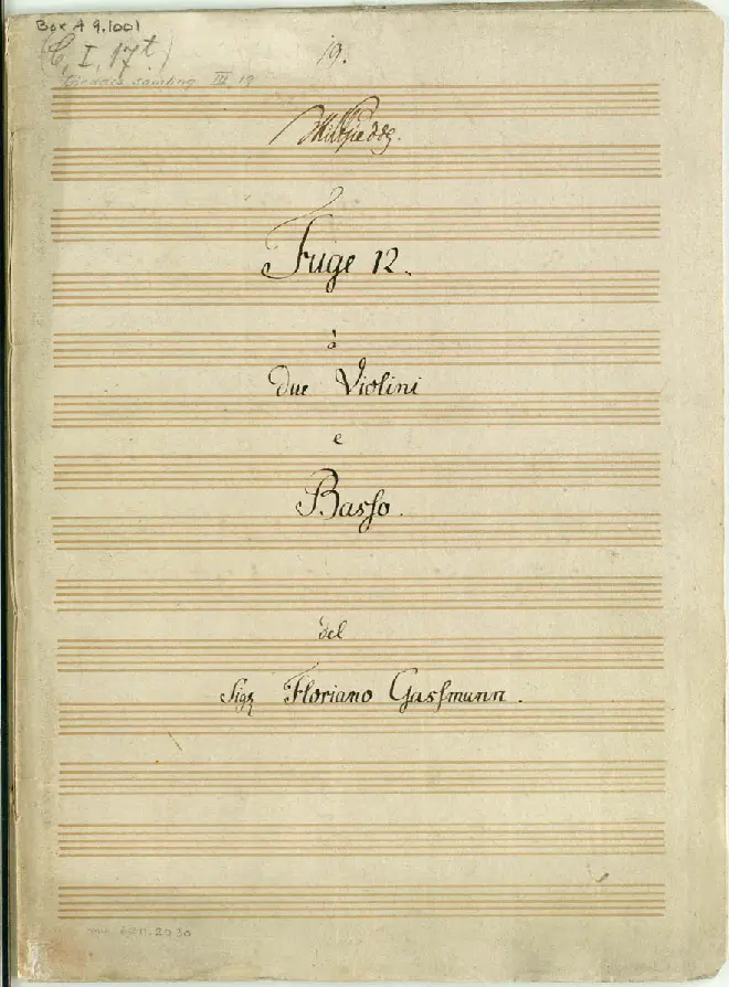 12 Fugues for 2 Violins and Continuo - Page 1