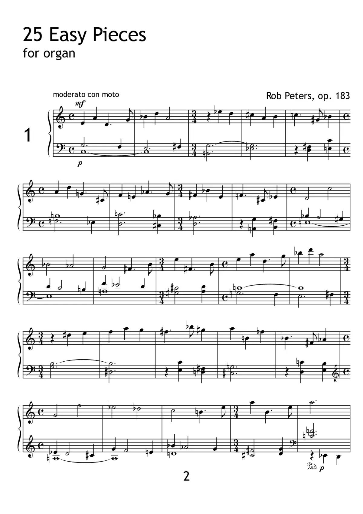 25 Easy Organ Pieces - Page 1