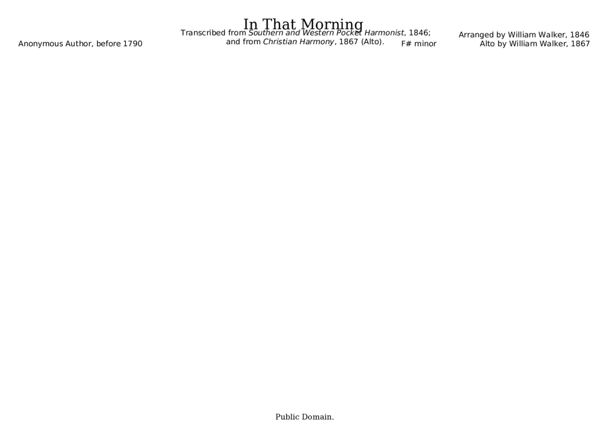 In That Morning - William Walker - Page 1