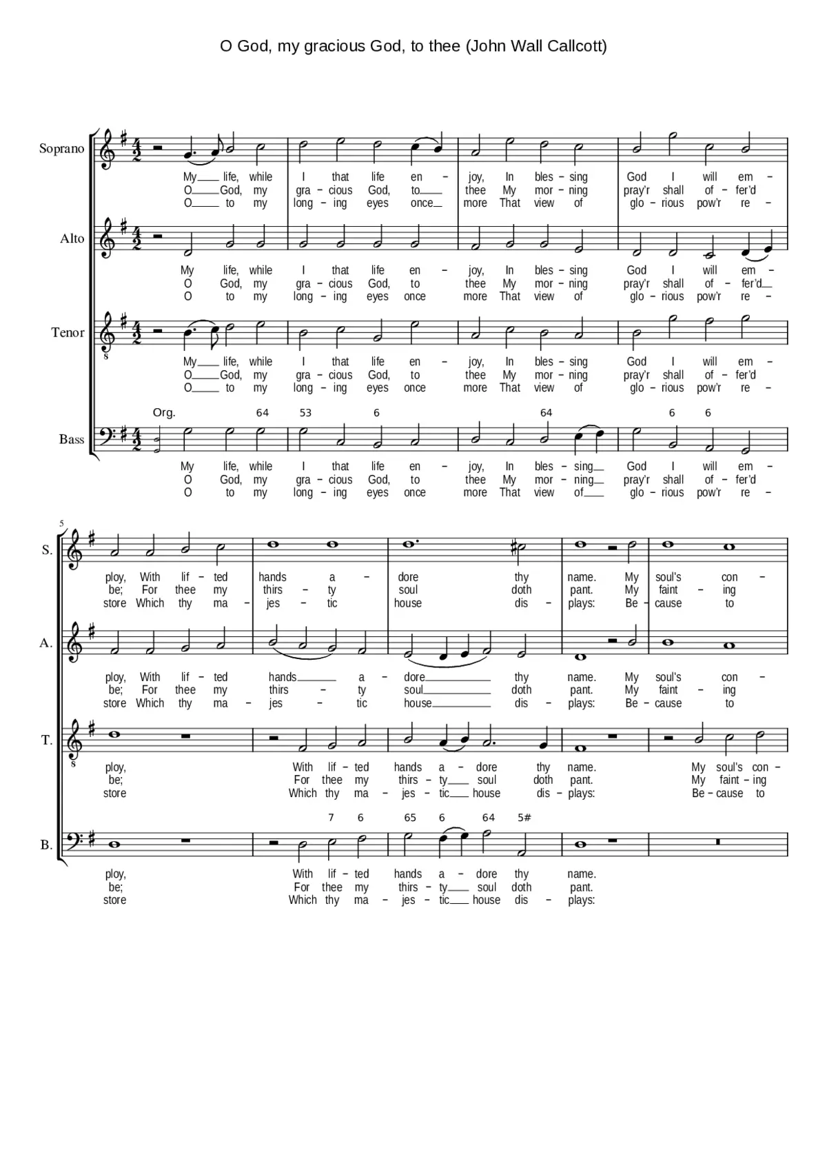 O God my gracious God to thee - Page 1