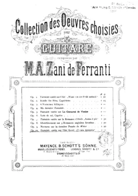 Fantaisie variée sur l'Air favorite de Caraffa, 'O cara memoria', Op.10