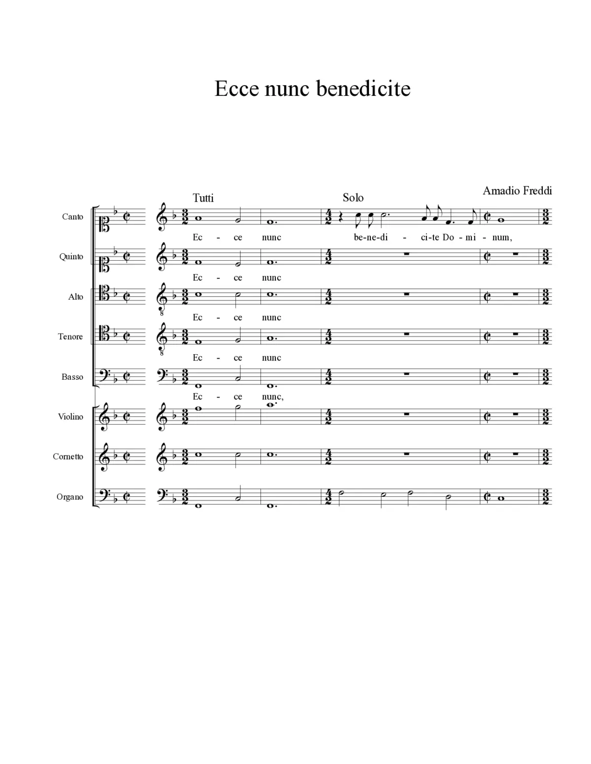 Ecce nunc benedicite - Page 1