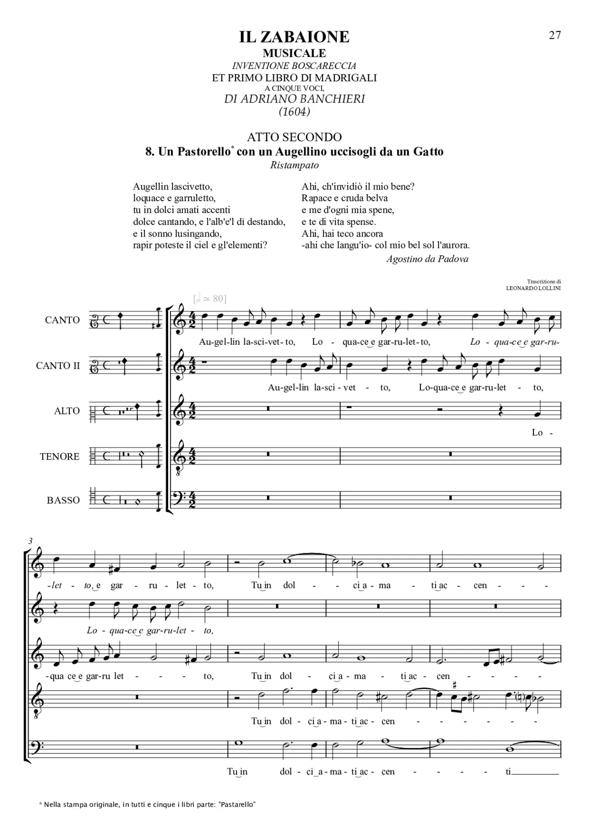 Augellin lascivetto - Page 1