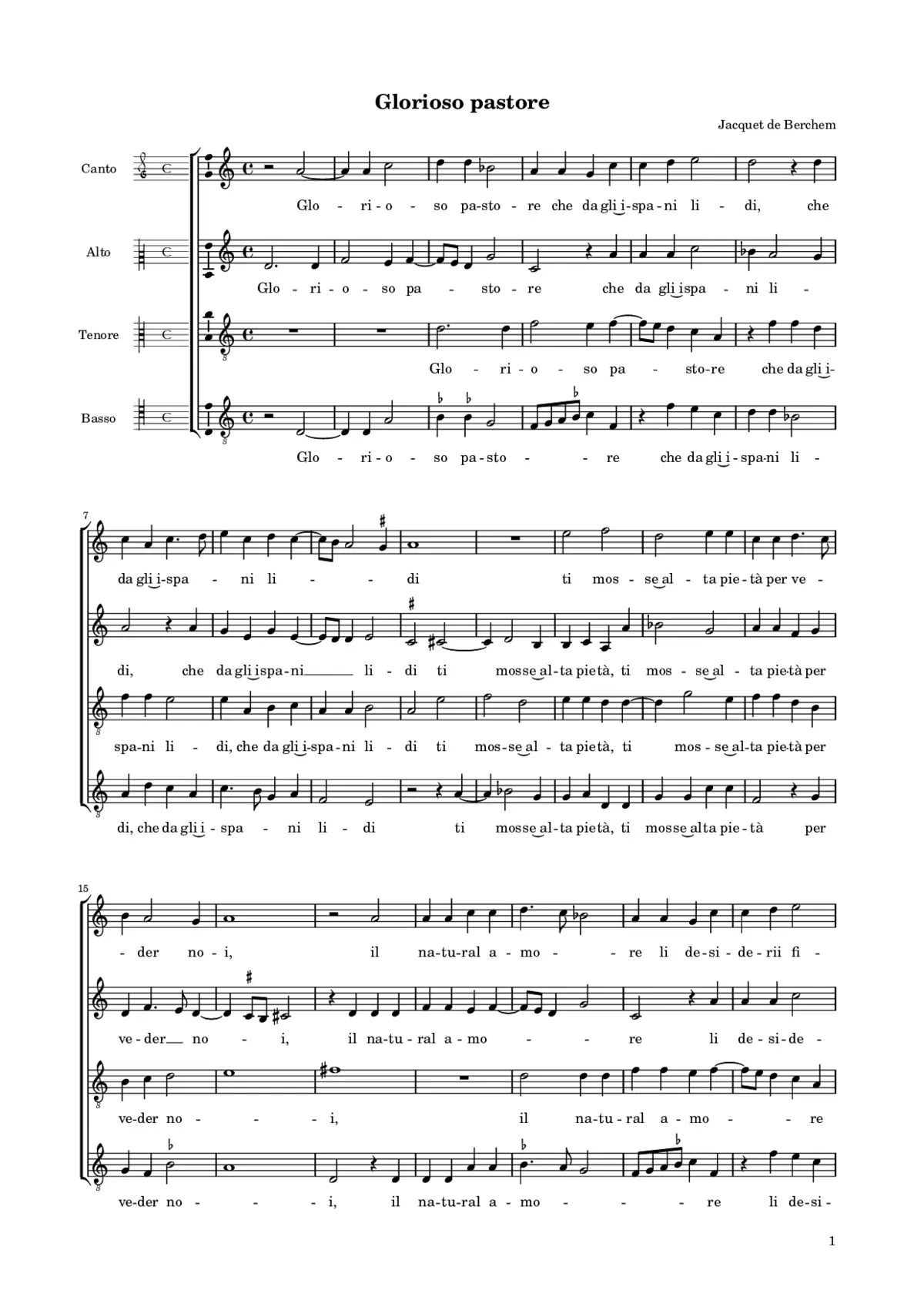 Glorioso pastore - Page 1