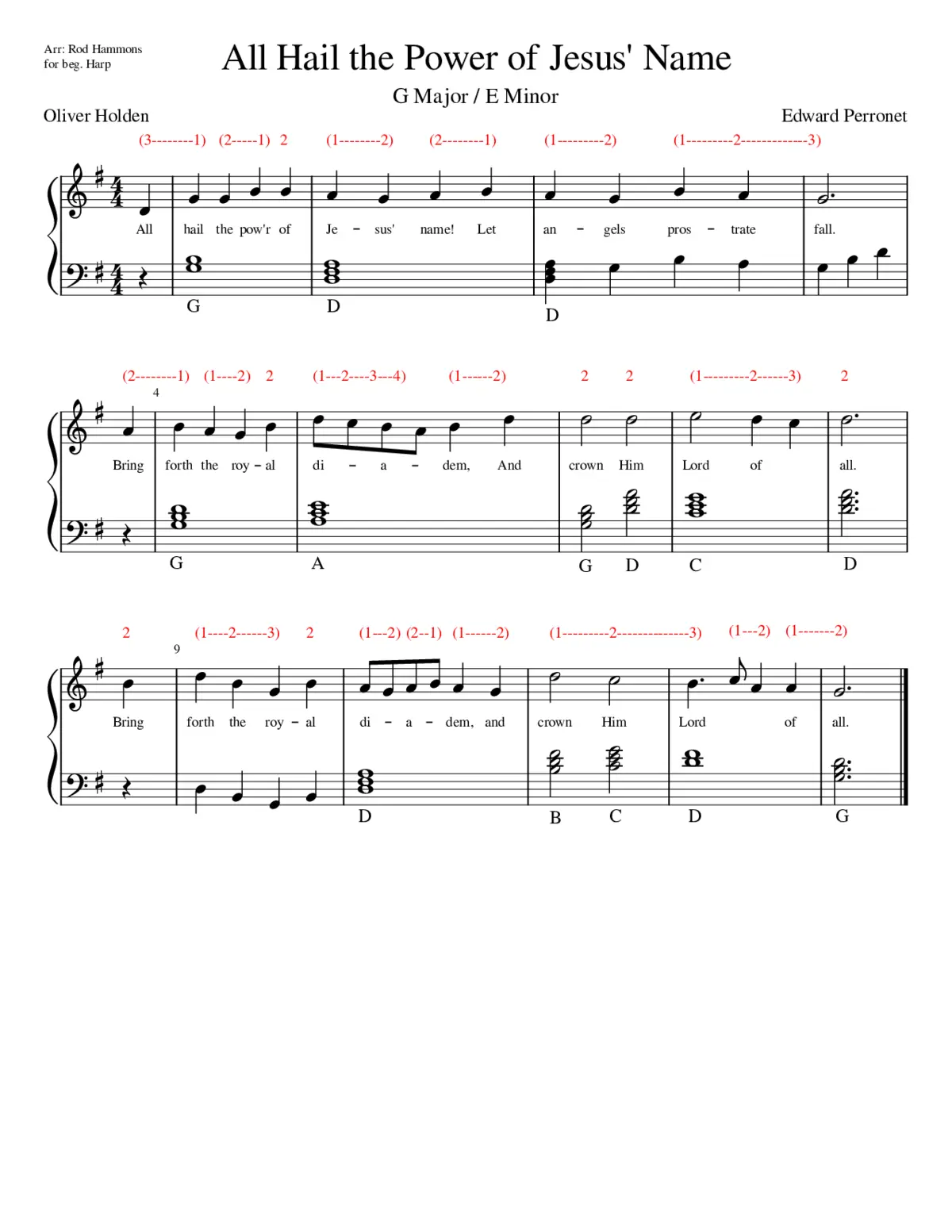 All Hail the Power of Jesus' Name - Page 1