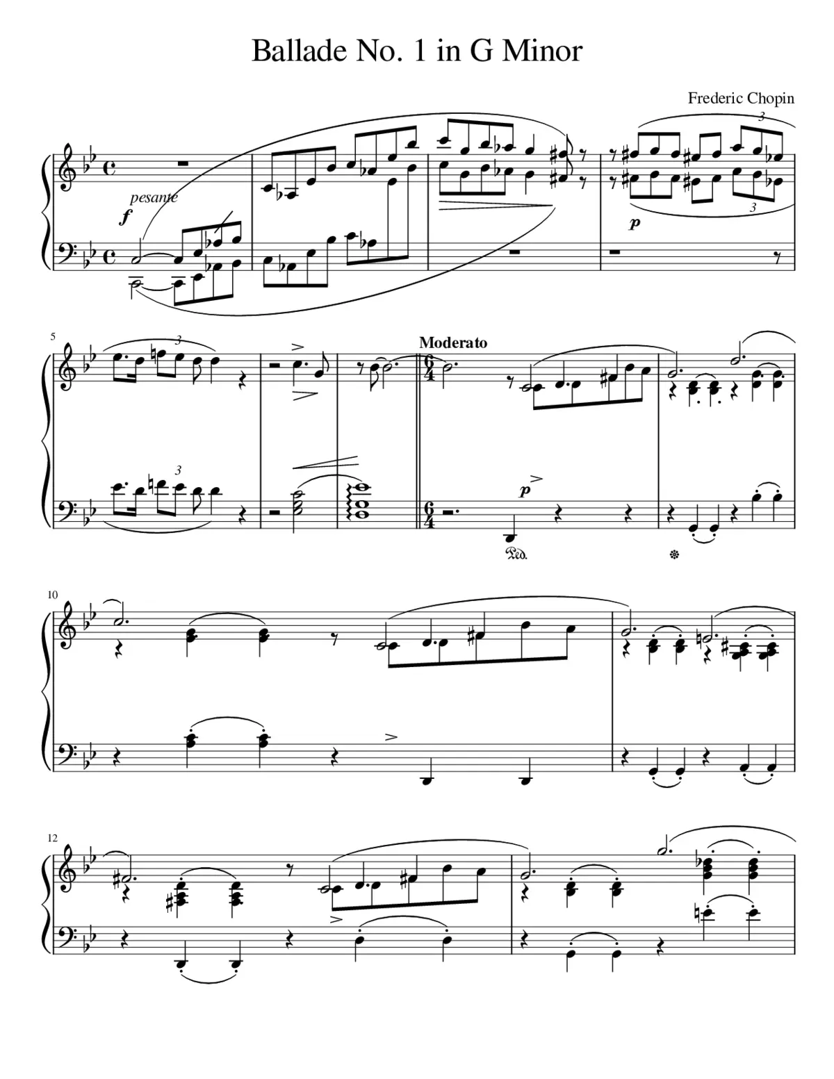 Ballade No.1 Op.23 - Page 1