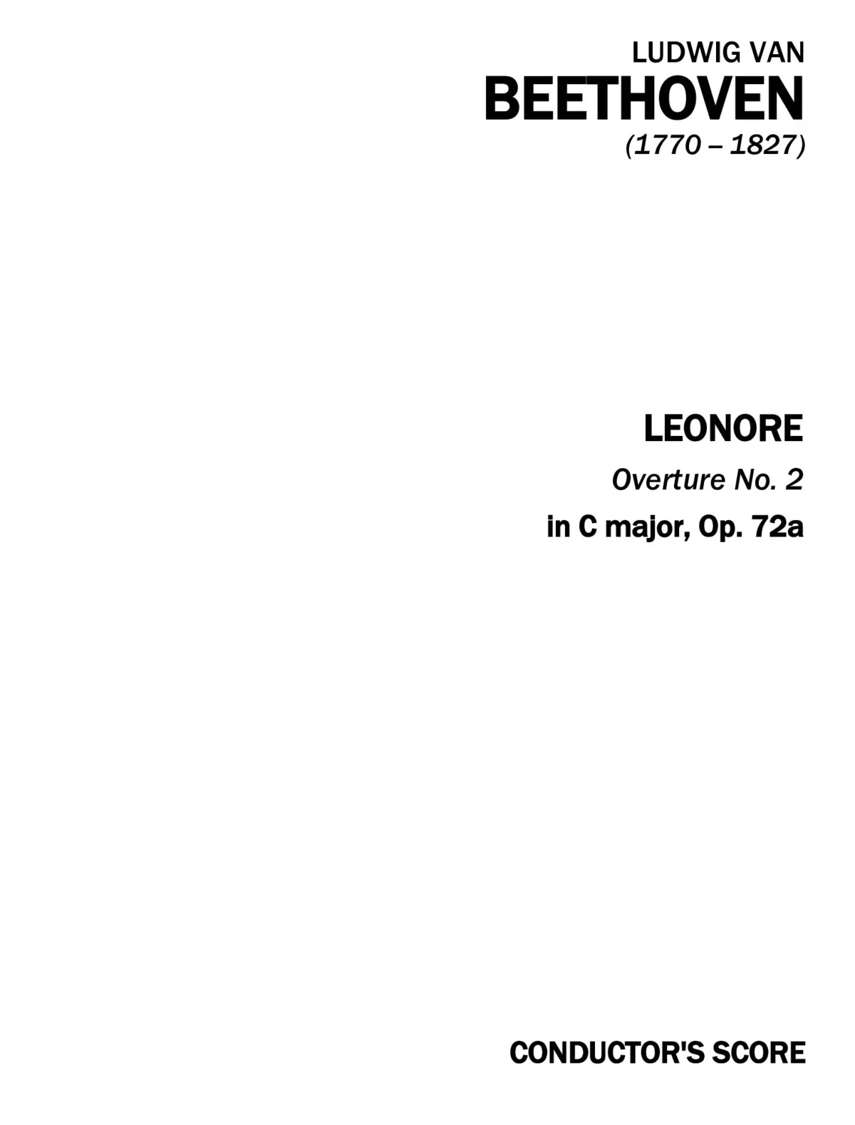 Leonora Overture No.2 - Page 1
