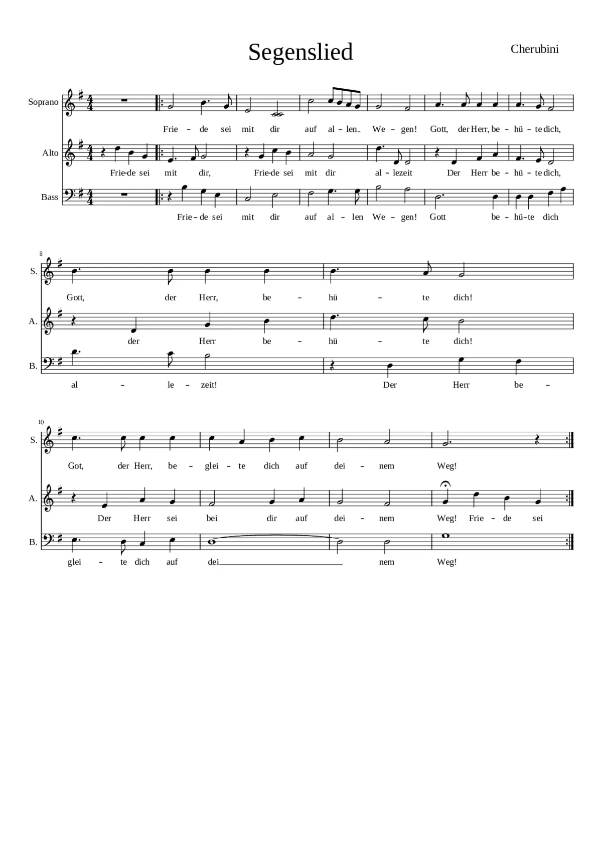 Segenslied - Page 1