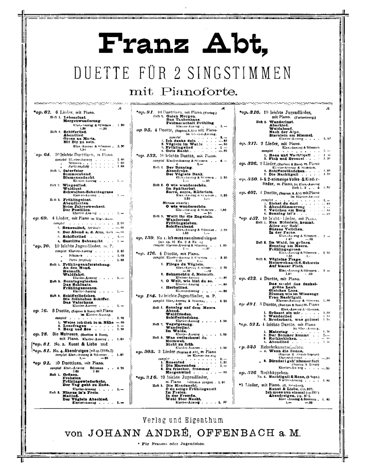 3 Duetten für Bariton und Bass - Page 1