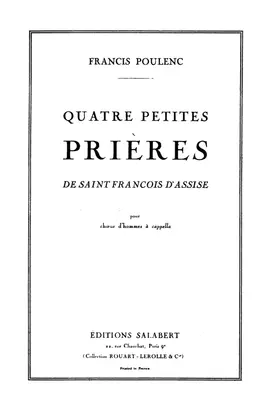 Quatre petites prières de Saint François d’Assise
