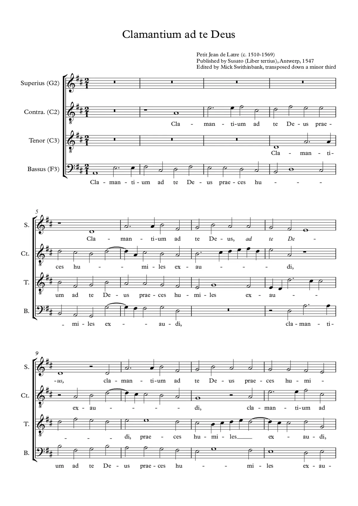Clamantium ad te Deus - Page 1