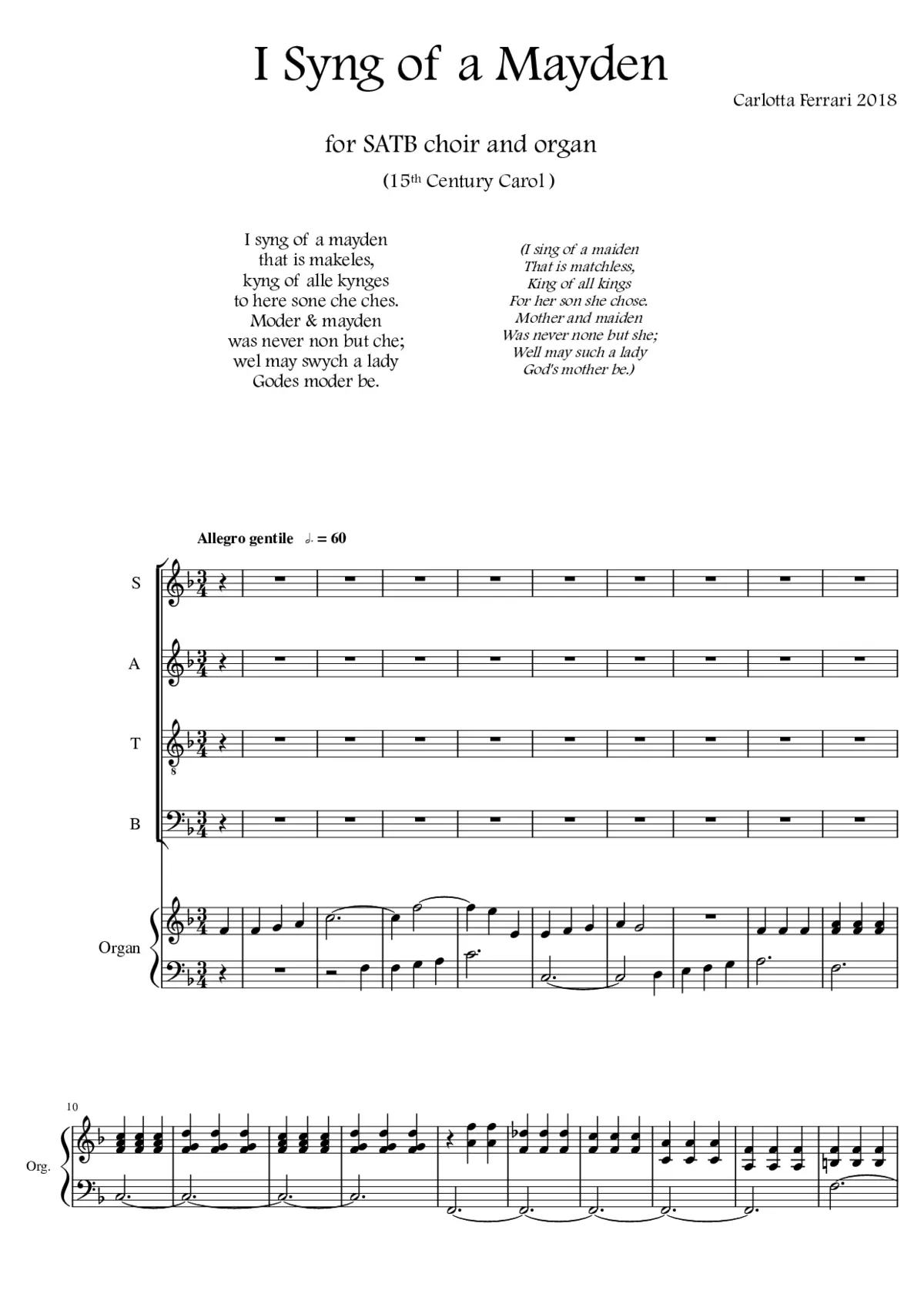 I syng of a mayden - Page 1