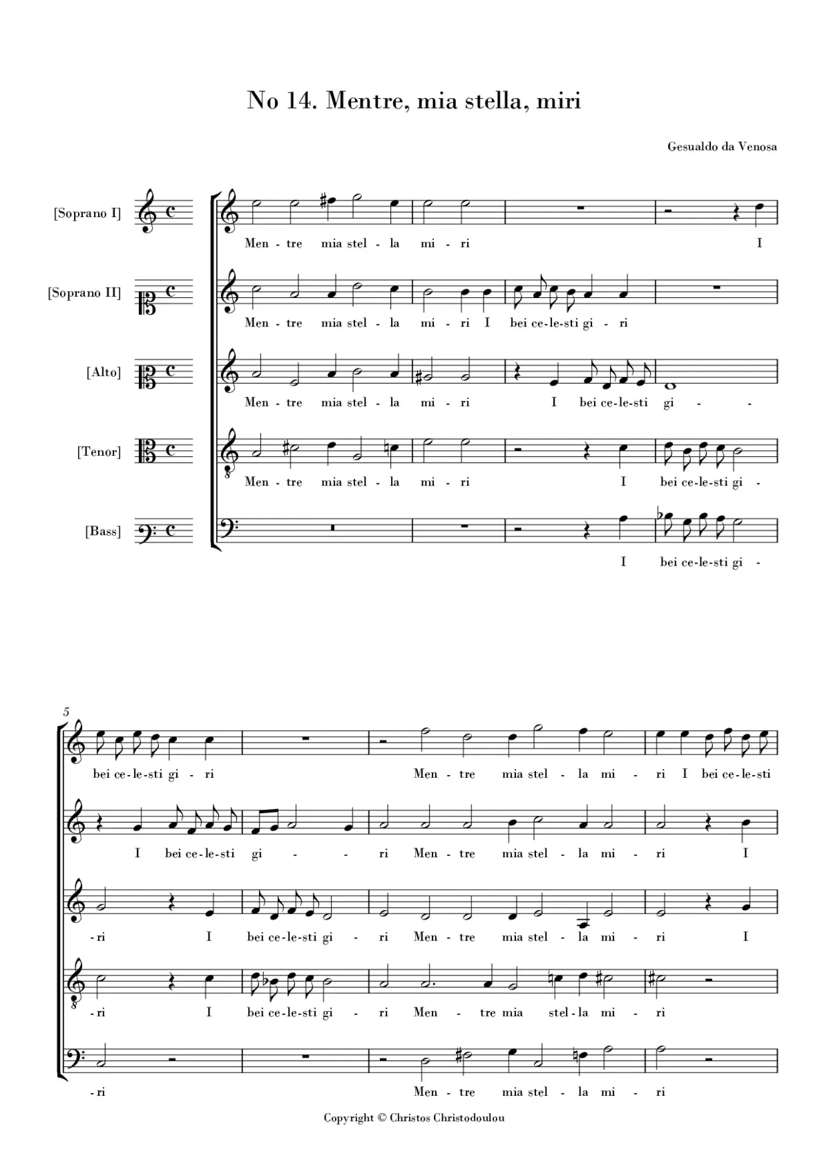 Mentre, mia stella, miri - Page 1