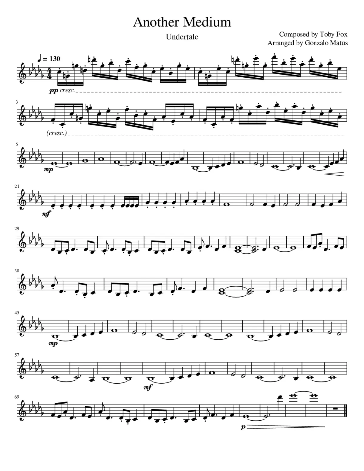 Another Medium - Violin Solo - Page 1