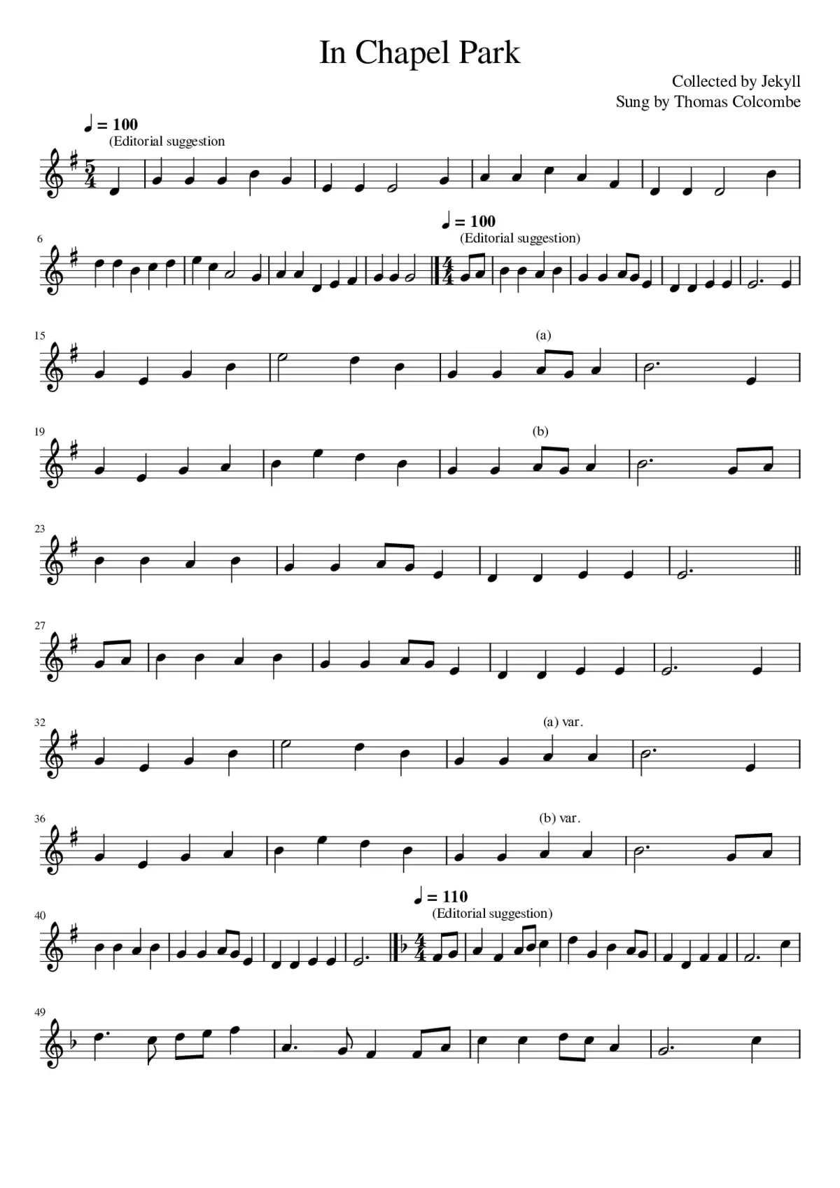 In Chapel Park - Page 1