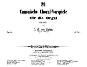 29 Canonische Choral-Vorspiele