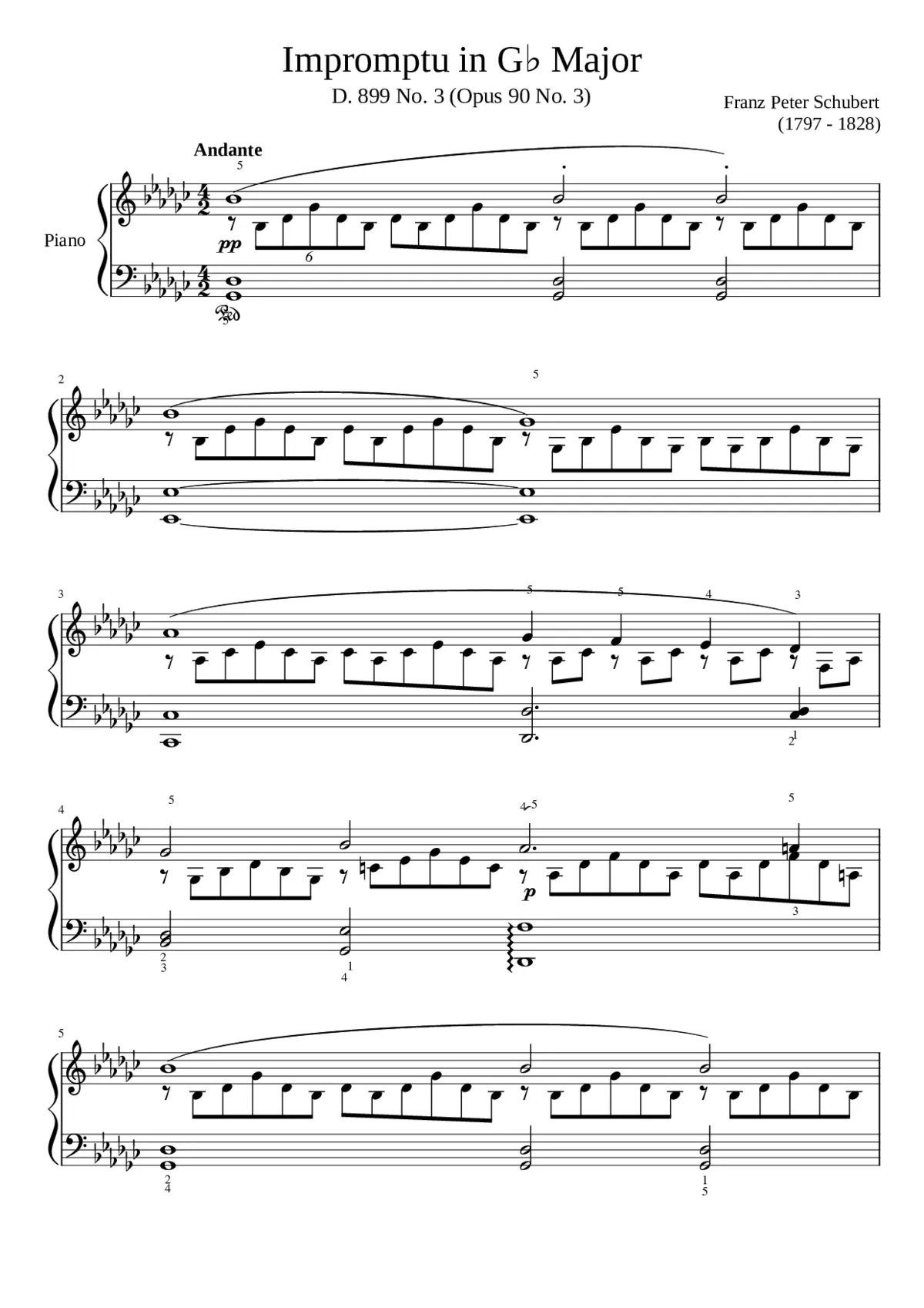Impromptu in Gâ Major - Page 1