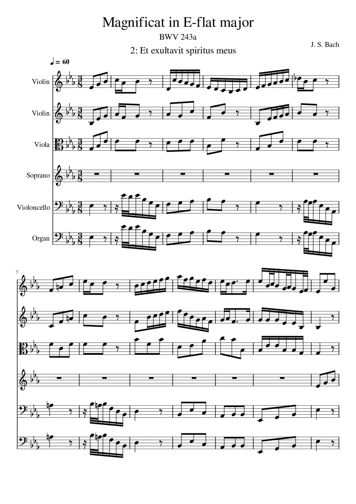 Magnificat in E-flat major BWV 243a - Page 1