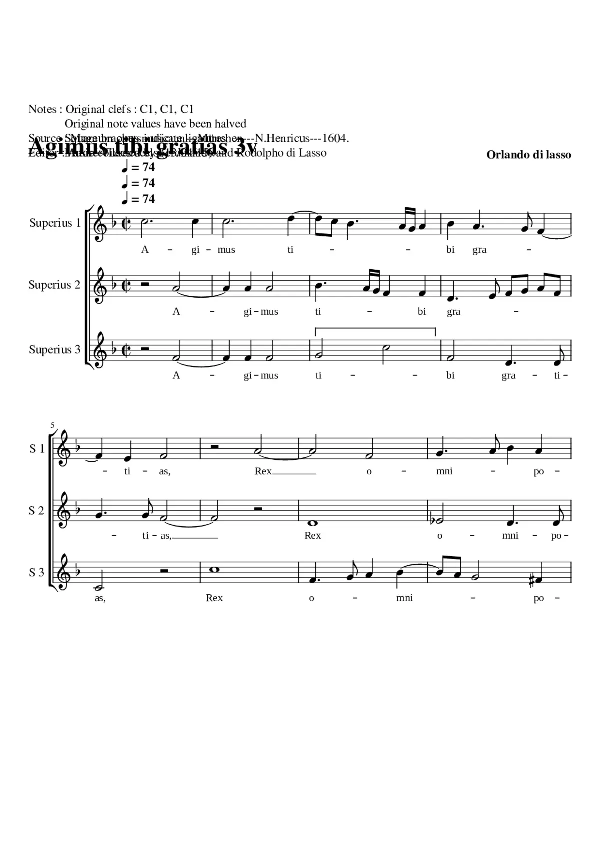 Agimus tibi gratias - Page 1
