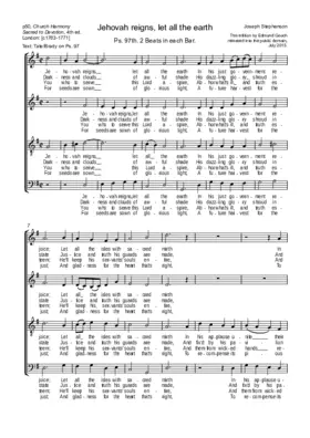 Jehovah reigns, let all the earth