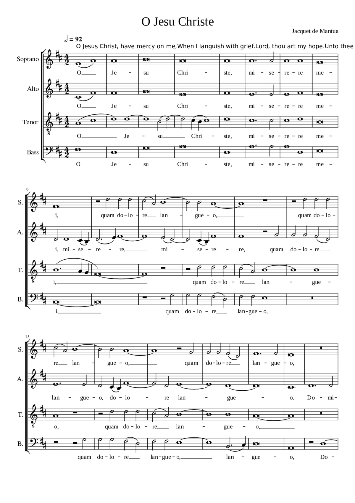 O Jesu Christe - Page 1