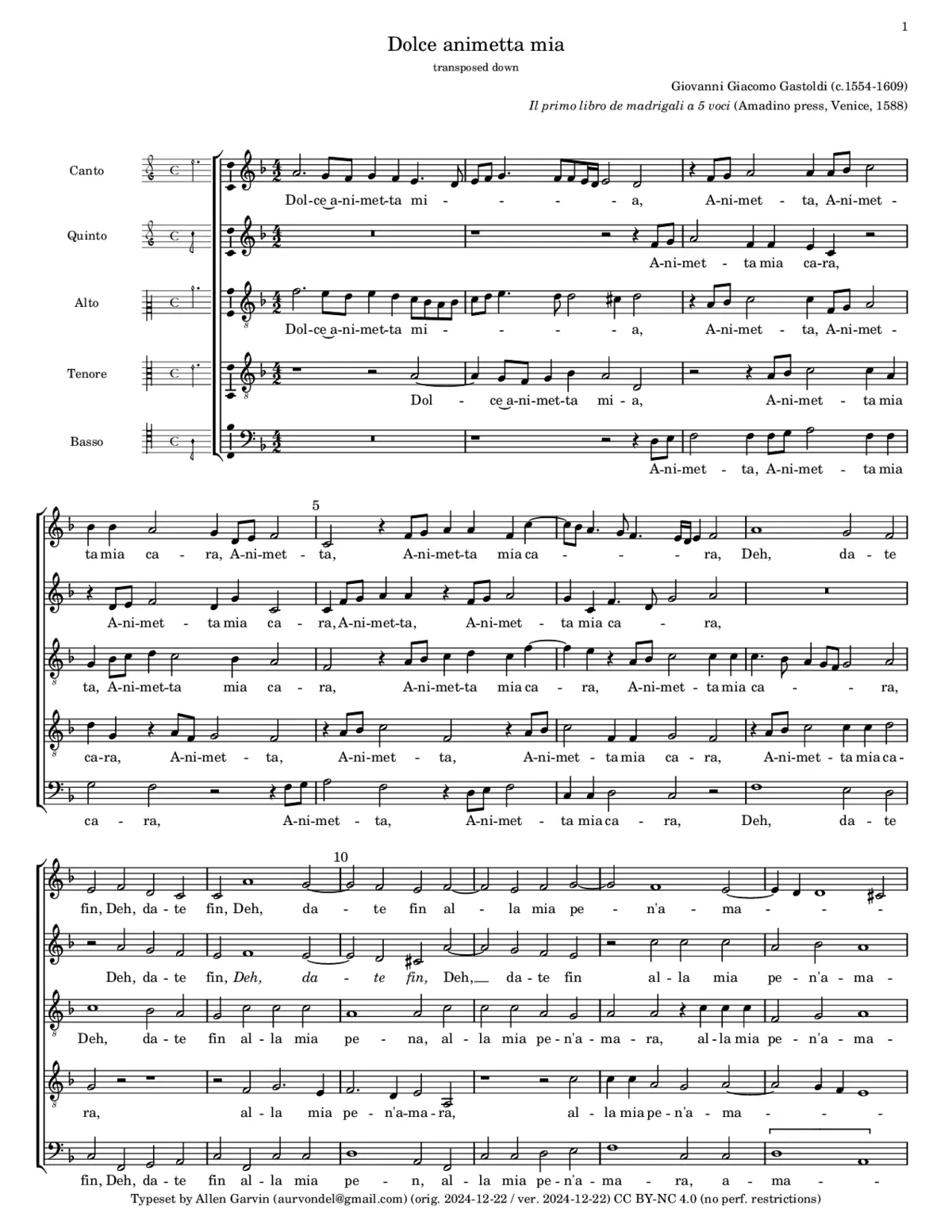 Dolce animetta mia - Page 1