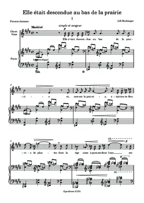 Elle était descendue au bas de la prairie