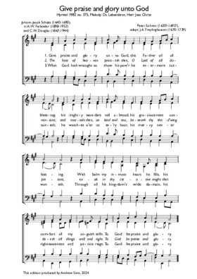 Give praise and glory unto God