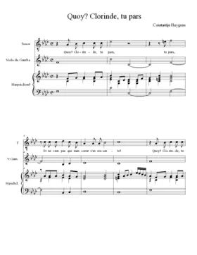 Quoy? Clorinde, tu pars