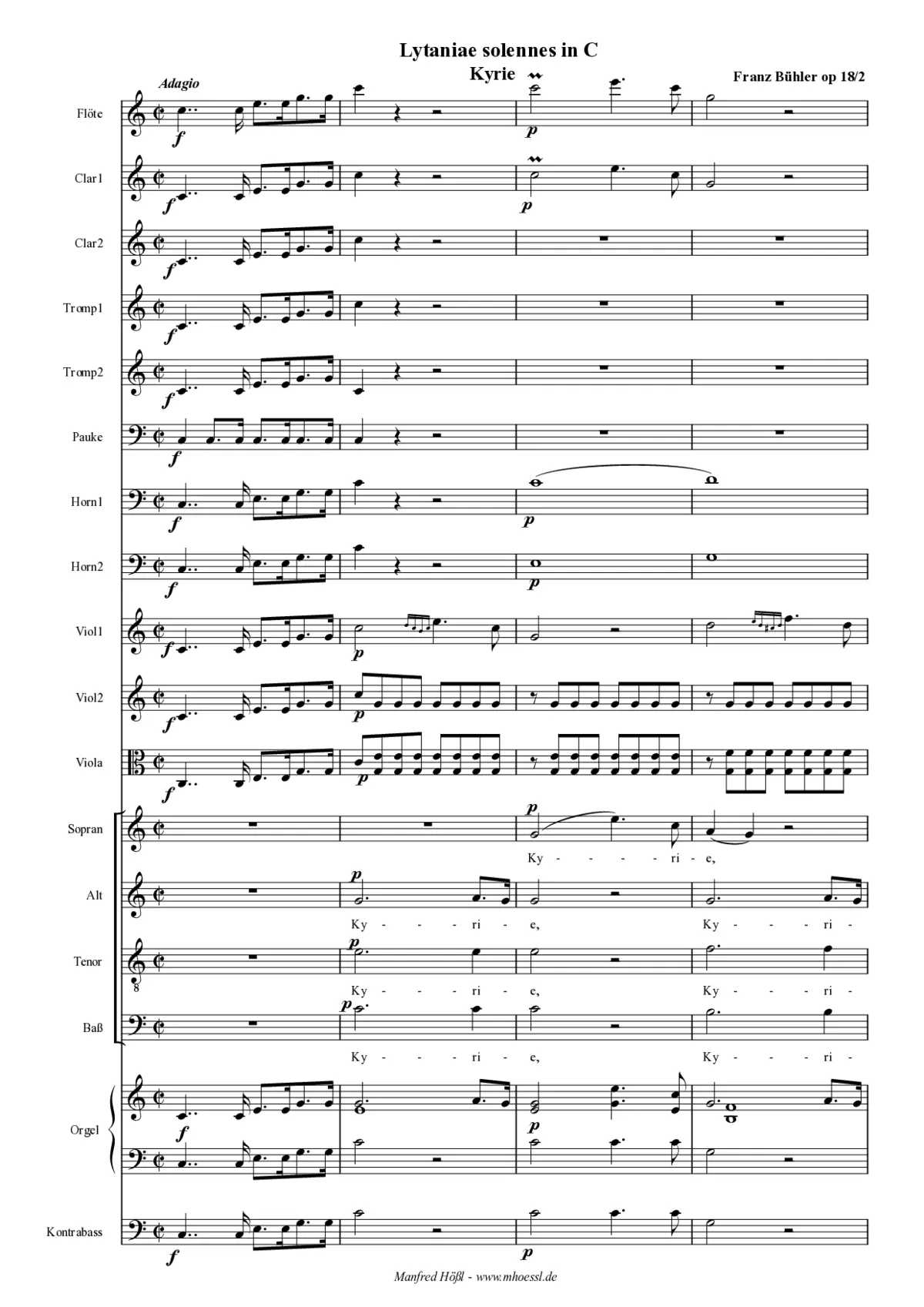 Litanei in C, Op. 18, No. 2 - Page 1