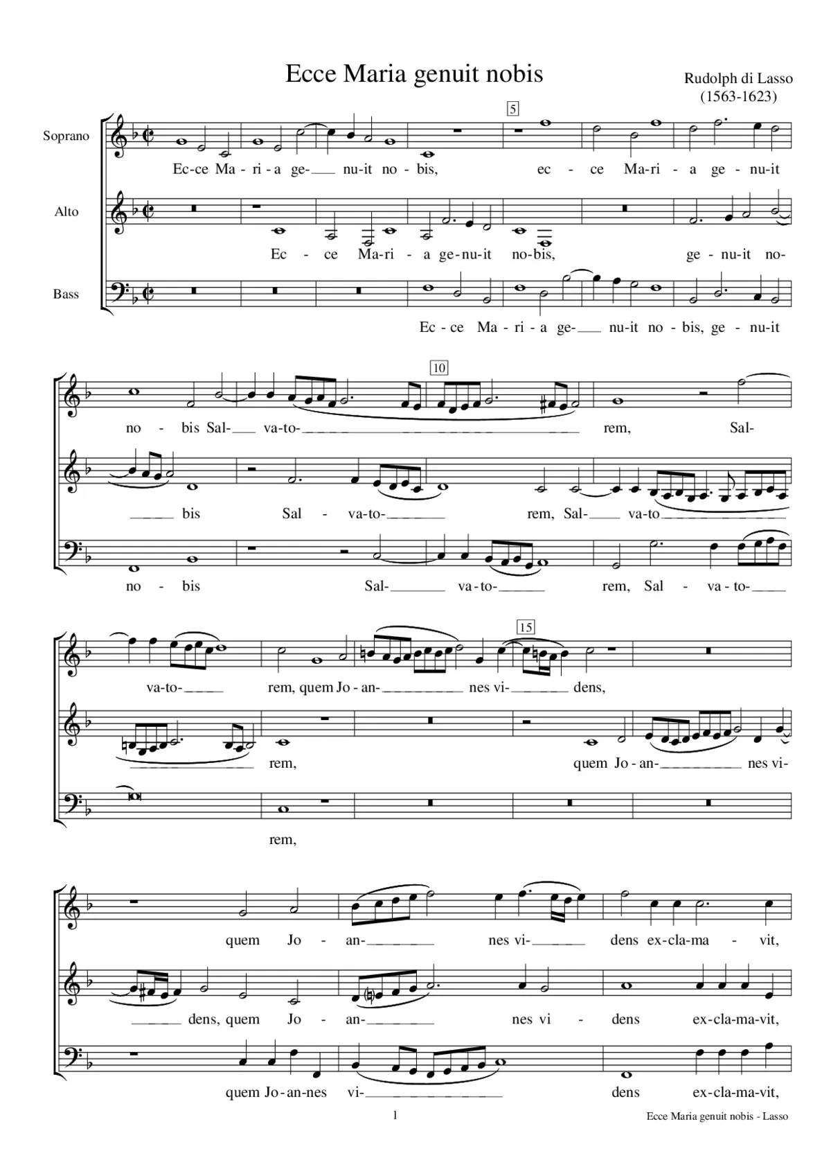 Ecce Maria genuit - Page 1