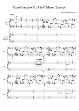 Medtner Piano Concerto No. 1 (Excerpt) arr. for 2 pianos