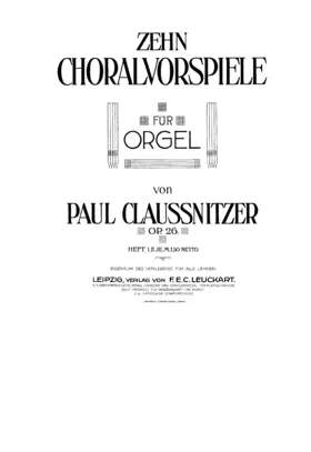 10 Choralvorspiele, Op.26