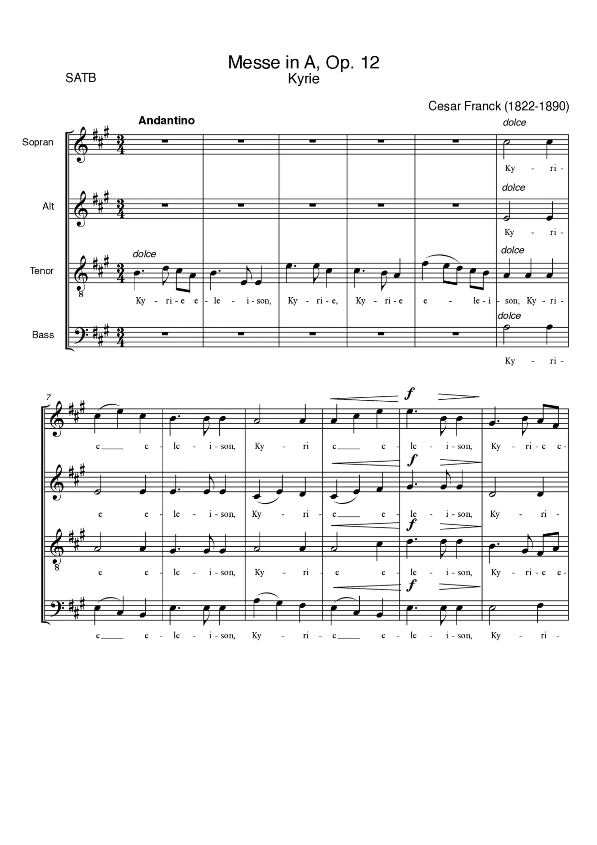 Messe à trois voix, FWV 61 - Page 1