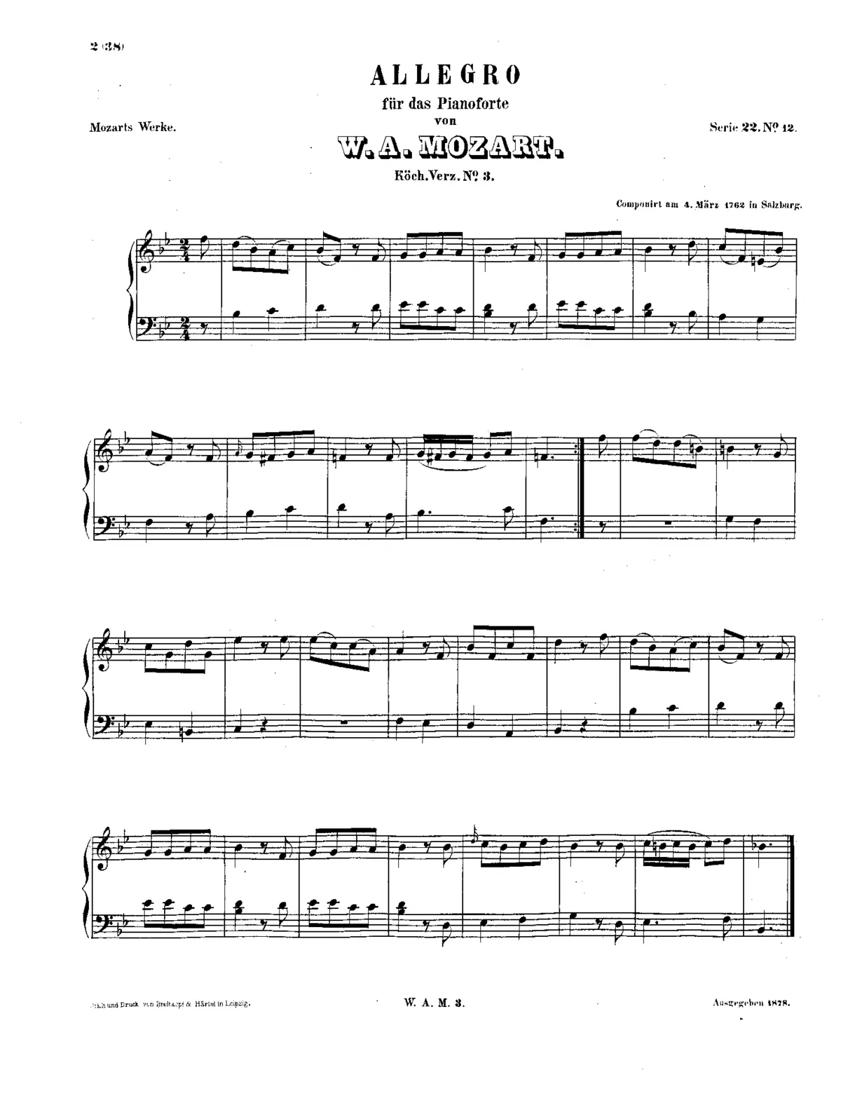 Allegro in B-flat major - Page 1