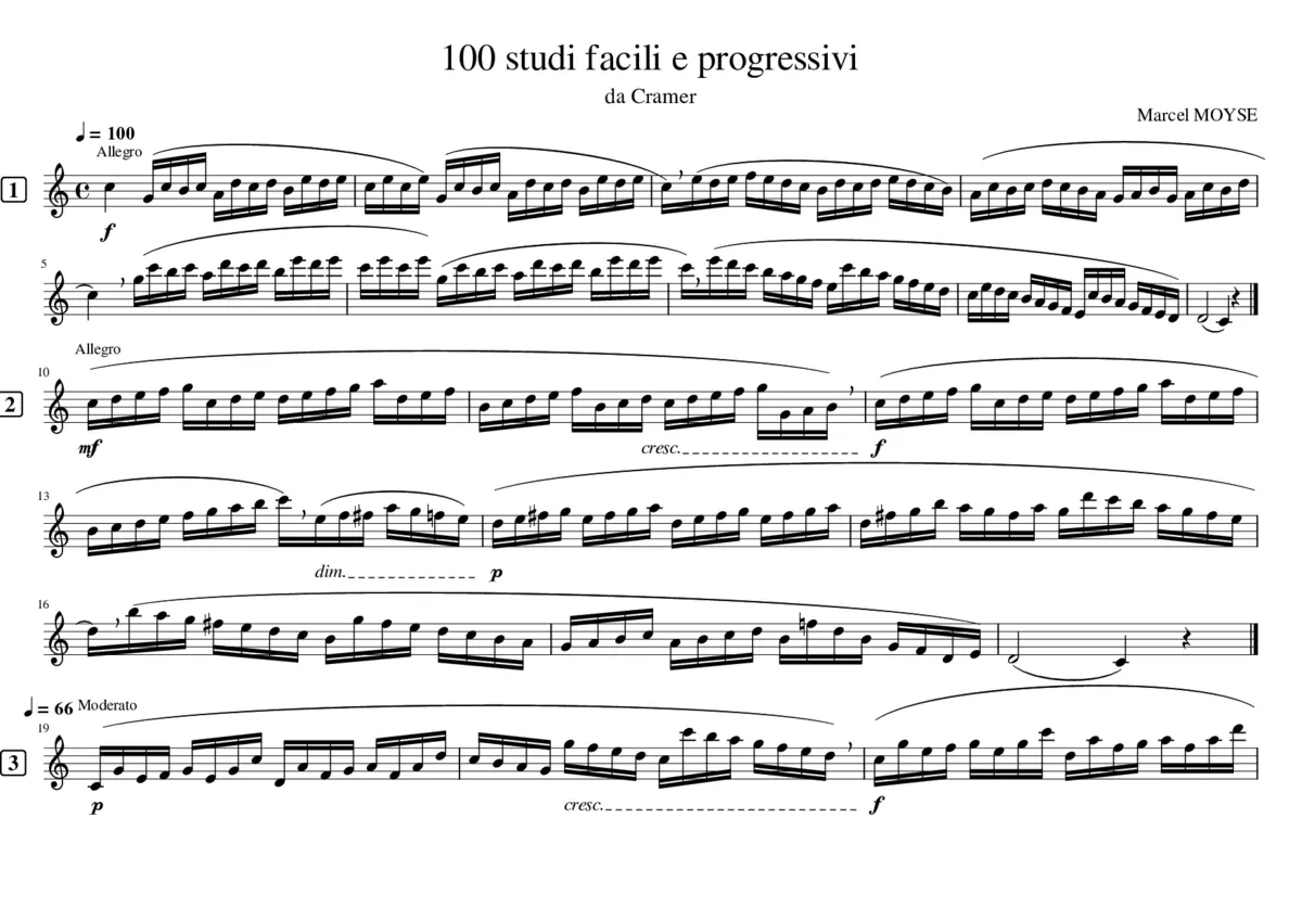 100 Etudes Faciles et Progressives - Page 1