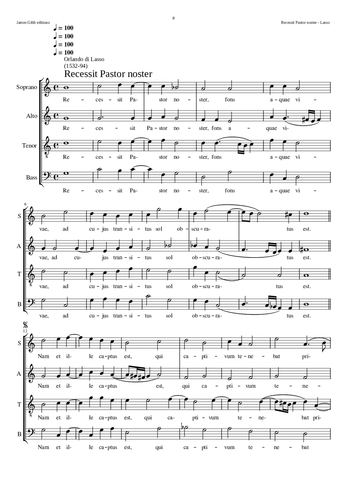 Recessit pastor noster - Page 1