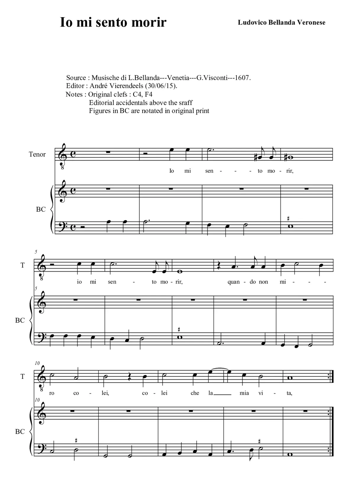 Io mi sento morir - Page 1