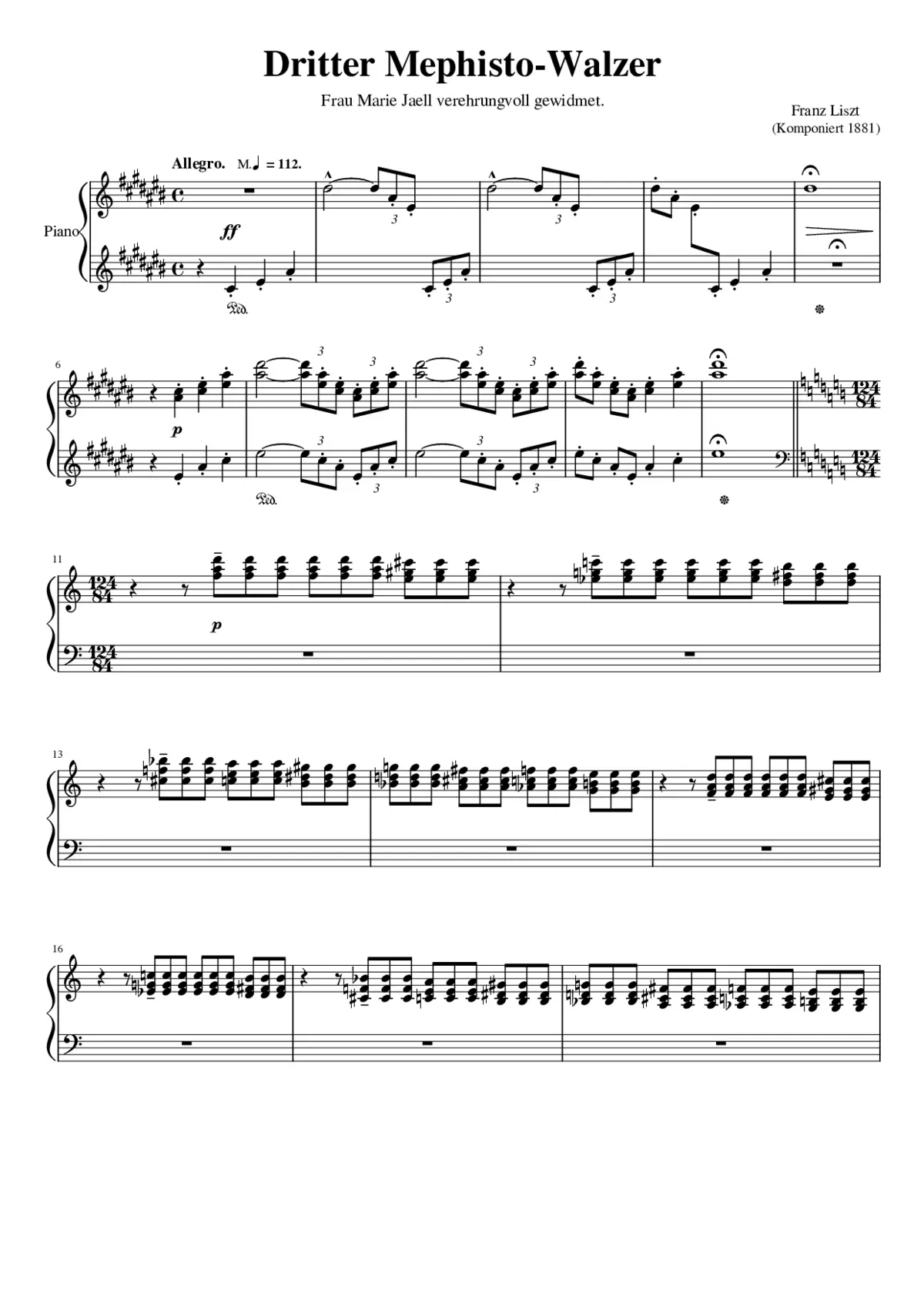 Mephisto Waltz No.3 S.216 - Page 1