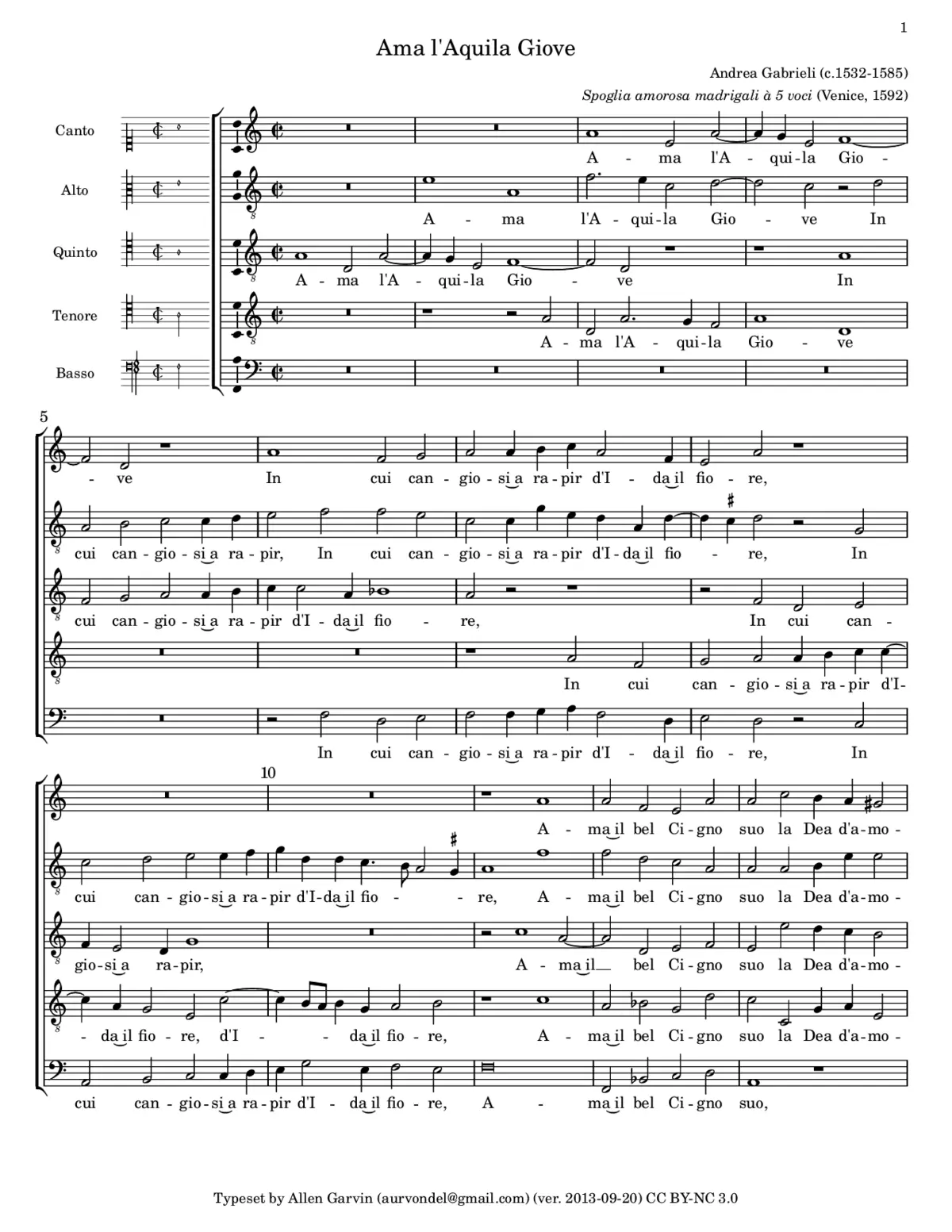 Ama l'Aquila Giove - Page 1