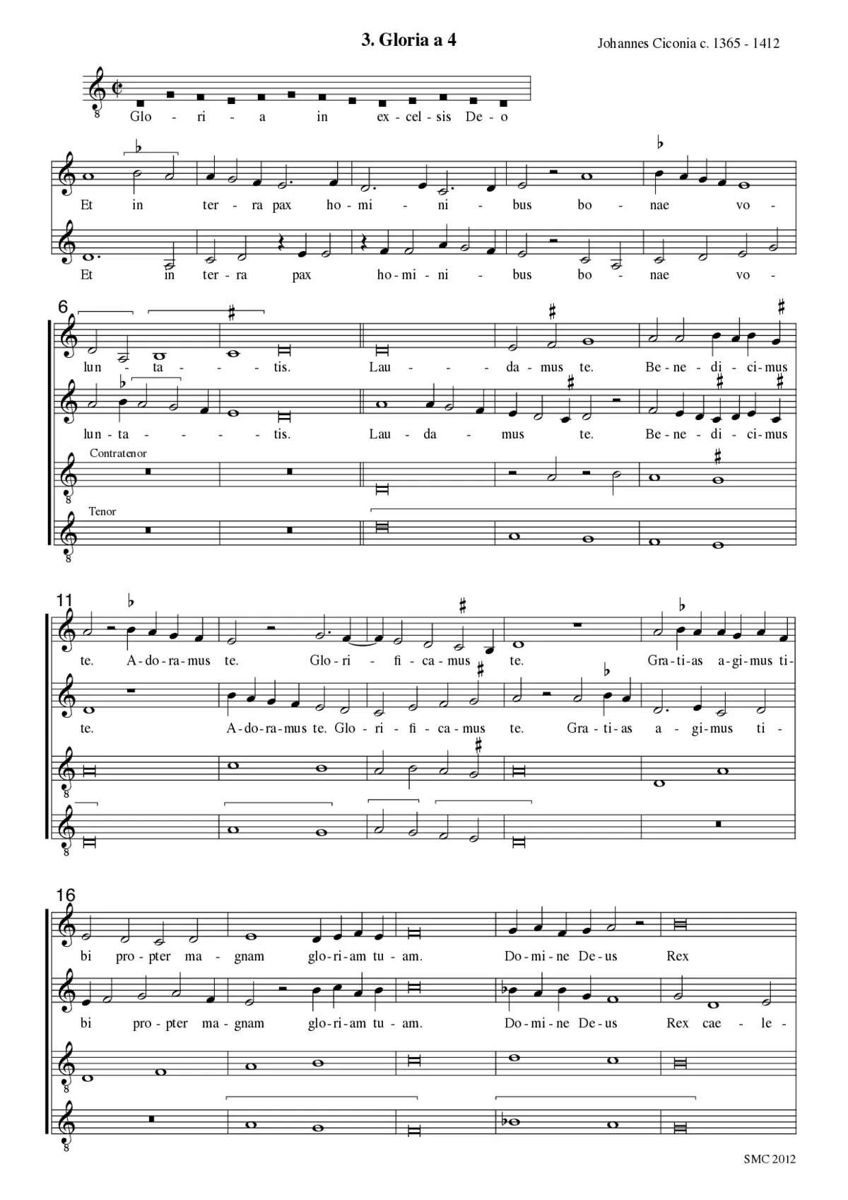 Gloria a 4 - Page 1