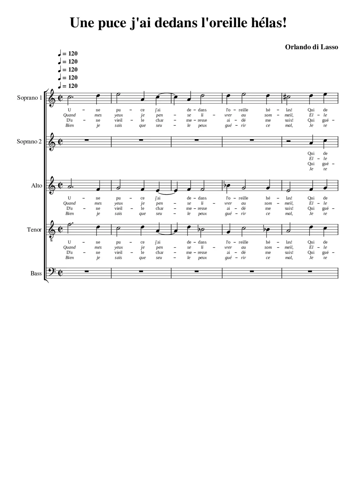 Une puce j'ai dedans l'oreille hélas! - Page 1